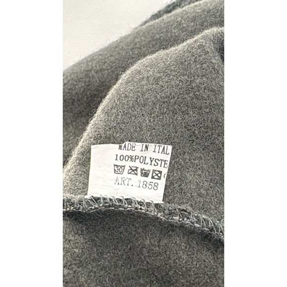 SAGA Clothing Poncho One Size Gray Asymmetrical Lagenlook Made in Italy - Picture 5 of 8